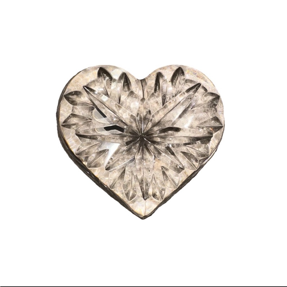 Vintage Rogaska Crystal Heart Paperweight